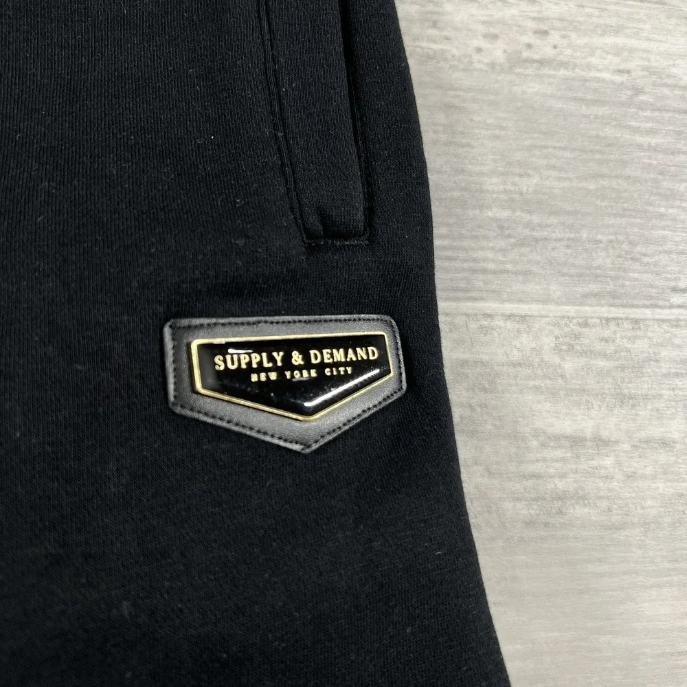 Supply & Demand‎ Royalty Monogram Jogger Sweatpants Black/Gold Men's Small NWT
